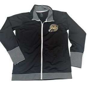 Green Bay Gamblers Hockey J. America Black and White Striped Jacket